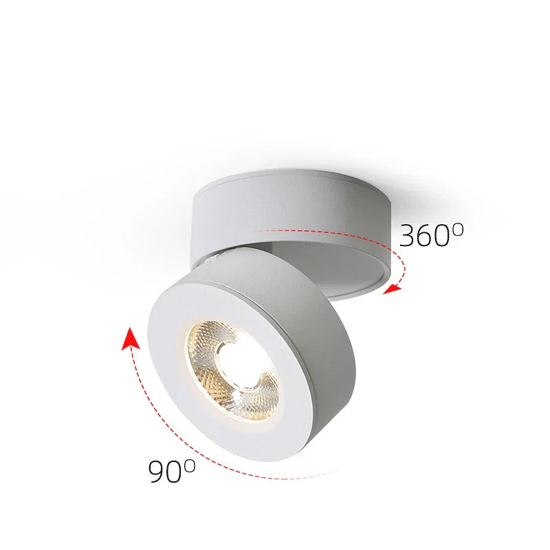 Afralia™ LED Adjustable Angle Spotlight Ceiling Lights for Background Wall and Aisle