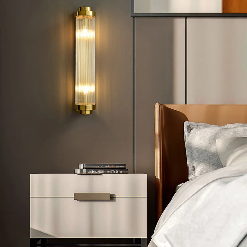 Afralia™ Crystal Wall Lamp for Modern Light Luxury Living Room, Bedroom, and Dining Area