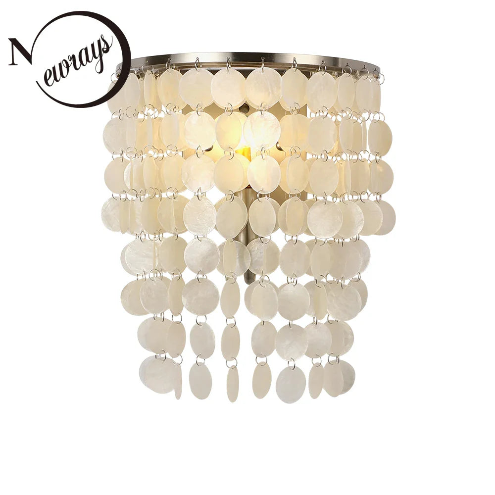 Afralia™ Seashell LED Wall Lamp for Bedroom, Restaurant, and Home Decoration