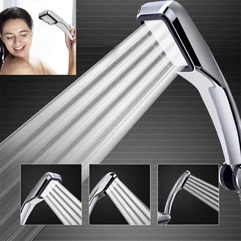 Afralia™ 3 Color 300 Holes Rainfall Shower Head in Chrome Black White