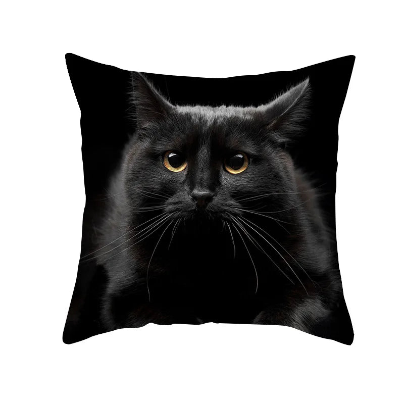 Afralia™ Black Cat Pillowcases - Cute Kitty Animal Lover Cushion Cover