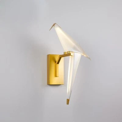 Afralia™ Love Bird LED Wall Sconce Iron Acryl Wall Light for Bedroom Corridor