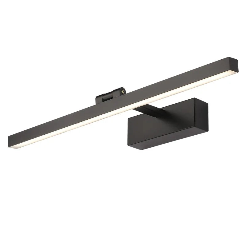 Afralia™ Modern Nordic White Mirror Wall Lamp 9W 40CM Black Waterproof Decorative Light