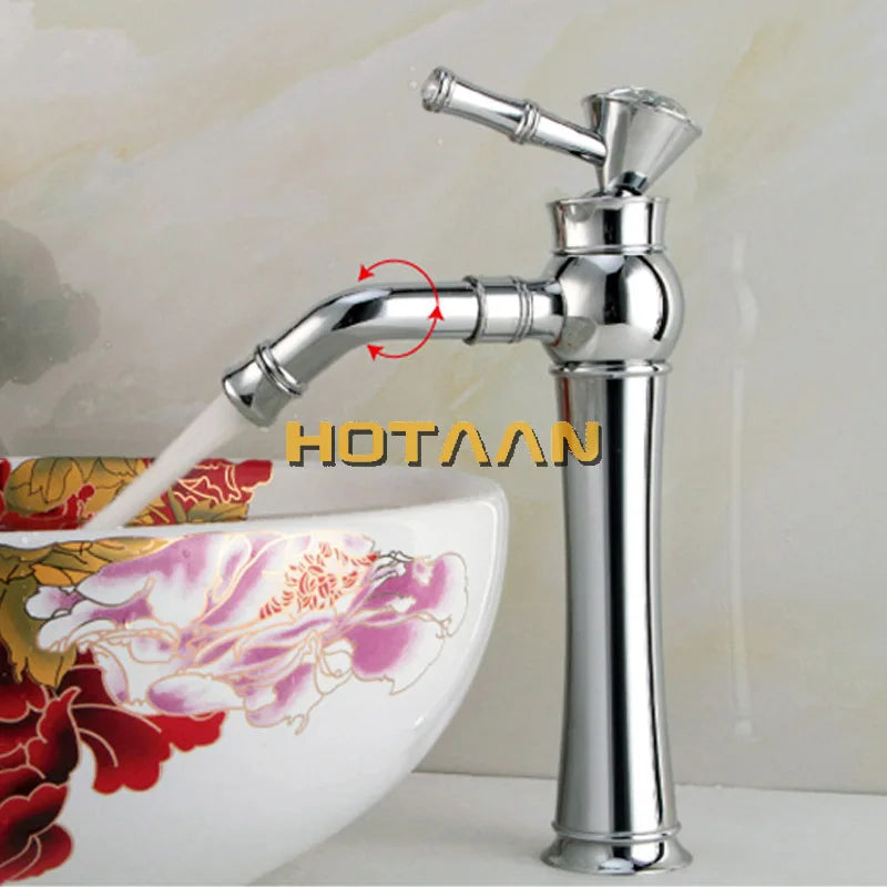 Afralia™ Gold Bathroom Faucet | Modern Basin Tap with High Arc Design