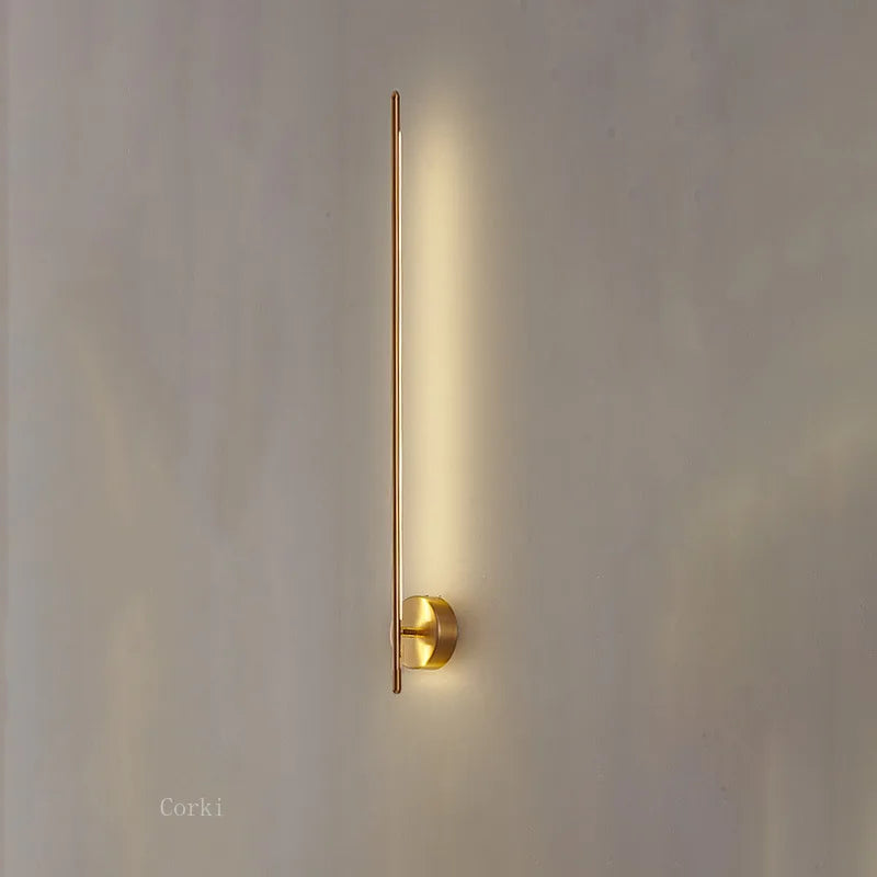 Afralia™ Gold Geometric Wall Lamp for Living Room, Bedroom, and Hotel Aisle