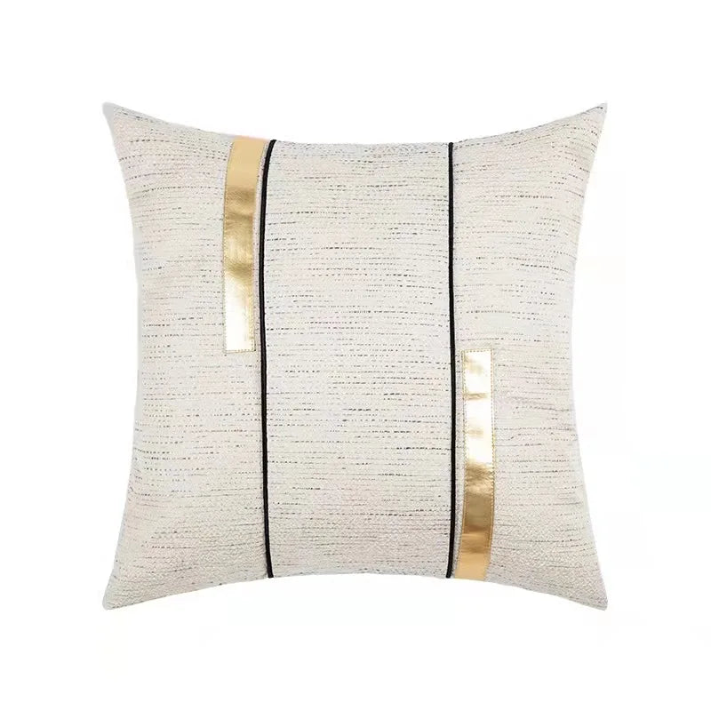 Afralia™ Black Stripe Jaquard Cushion Cover for Home Decoration 45x45cm/30x50cm