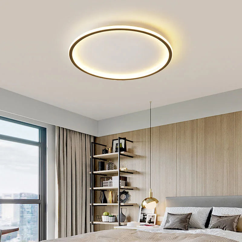 Afralia™ Modern Dimmable LED Ceiling Chandelier for Living Bedroom Study Room Lighting