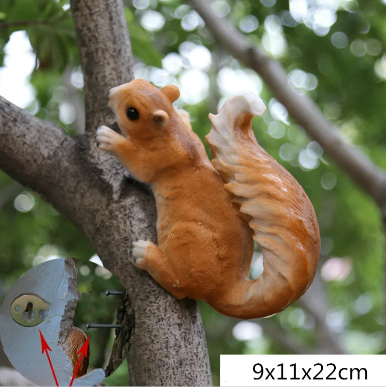 Afralia™ Resin Squirrel Garden Decoration - Simulated Animal Ornaments