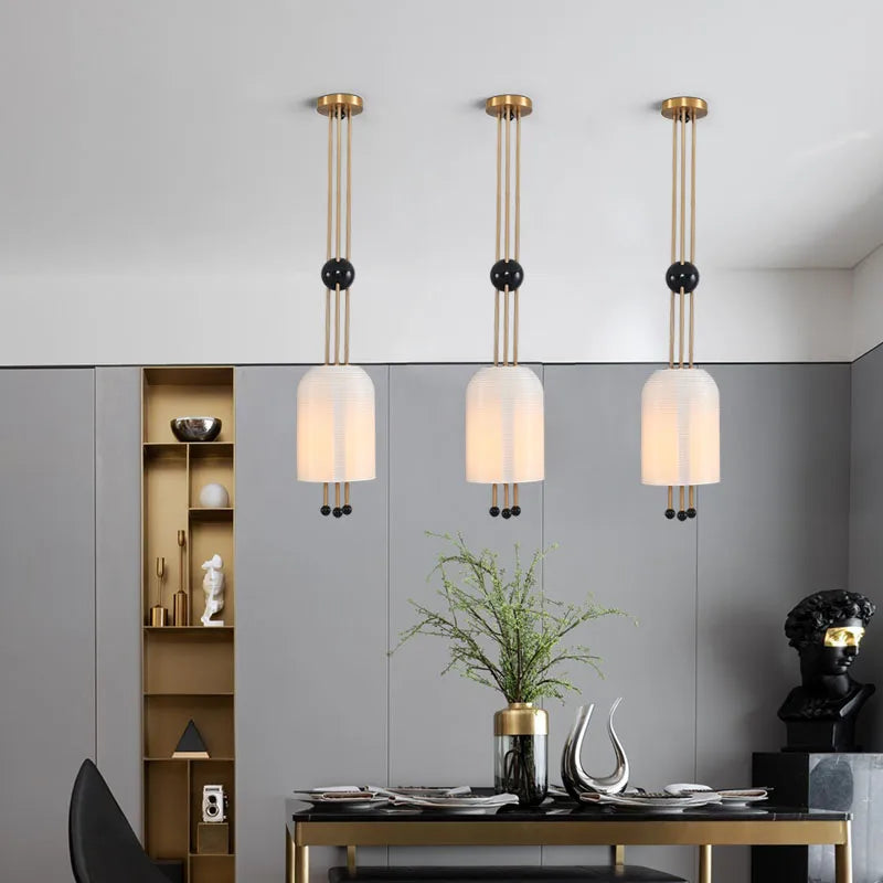 Afralia™ Single Head Glass Lantern Pendant Lamp - Vintage Industrial Style