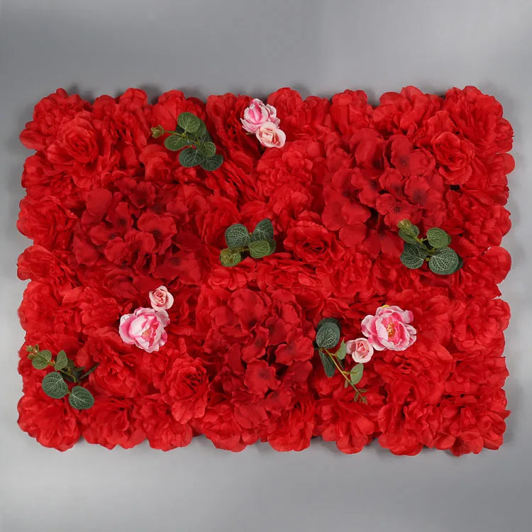 Afralia™ Silk Rose Fake Flower Wall Wedding Decoration Romantic Home Decor