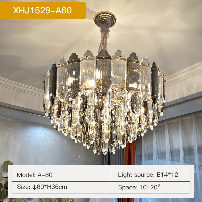 Afralia™ Crystal Chandelier: Post Modern Luxury Living Room Light