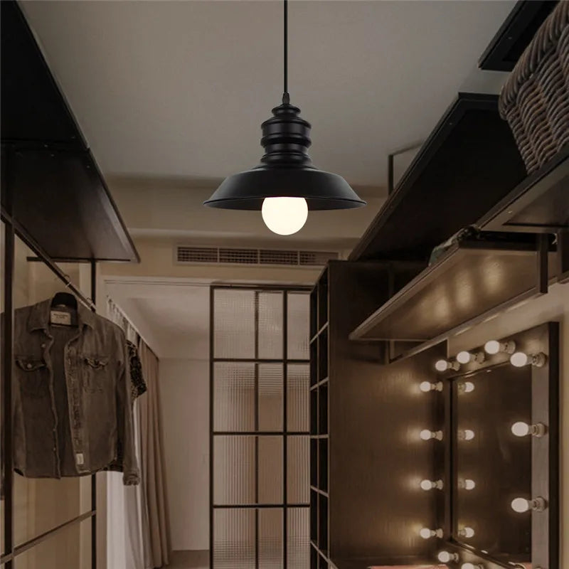 Afralia™ Black Industrial Pendant Light for Kitchen Island Bar Farmhouse Decor