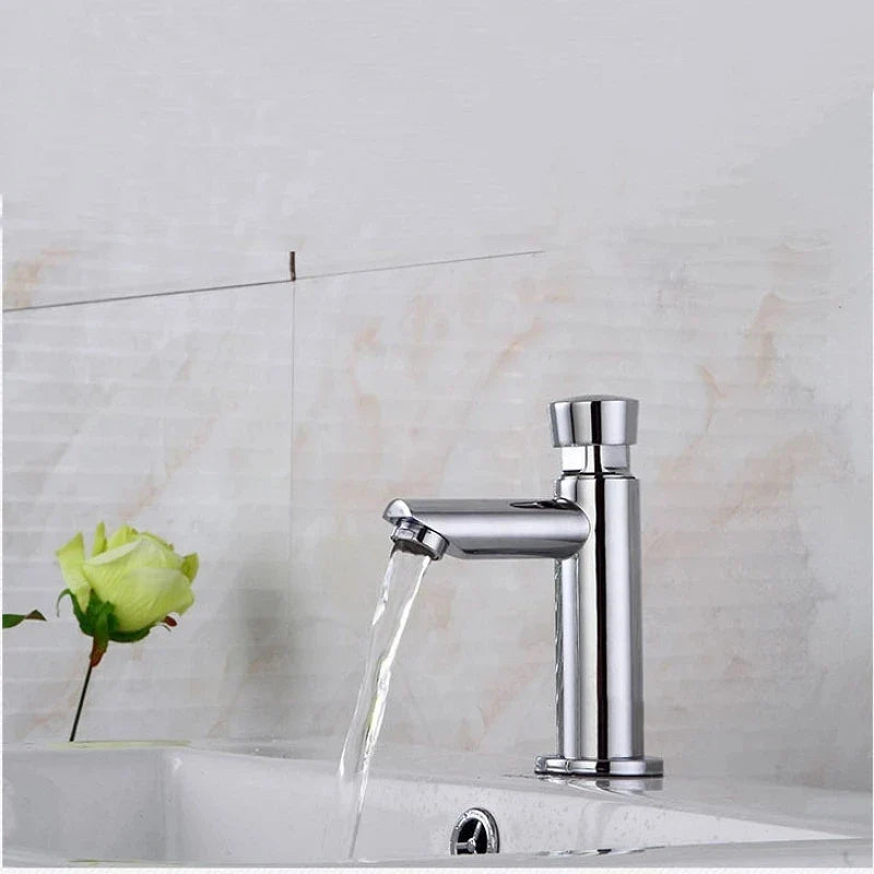 Afralia™ Self Closing Basin Faucet, Time Delay Auto Touch Tap for Water Saving