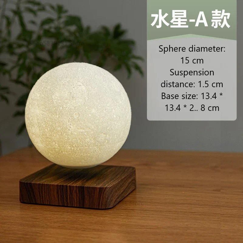 Afralia™ Levitating Moon Lamp: LED Touch Night Light for Bedroom Decor & Gift