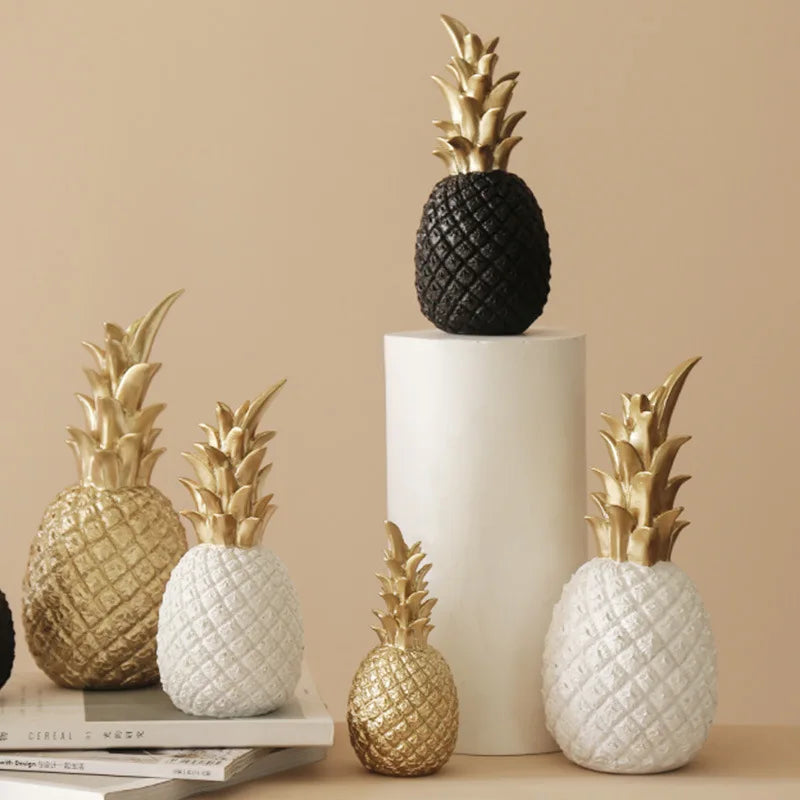 Afralia™ Pineapple Resin Decorative Craft for Nordic Modern Home Display