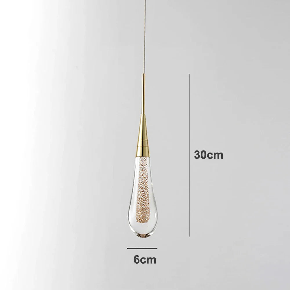 Afralia™ Crystal Glass LED Pendant Lights for Restaurant, Bar, and Staircase