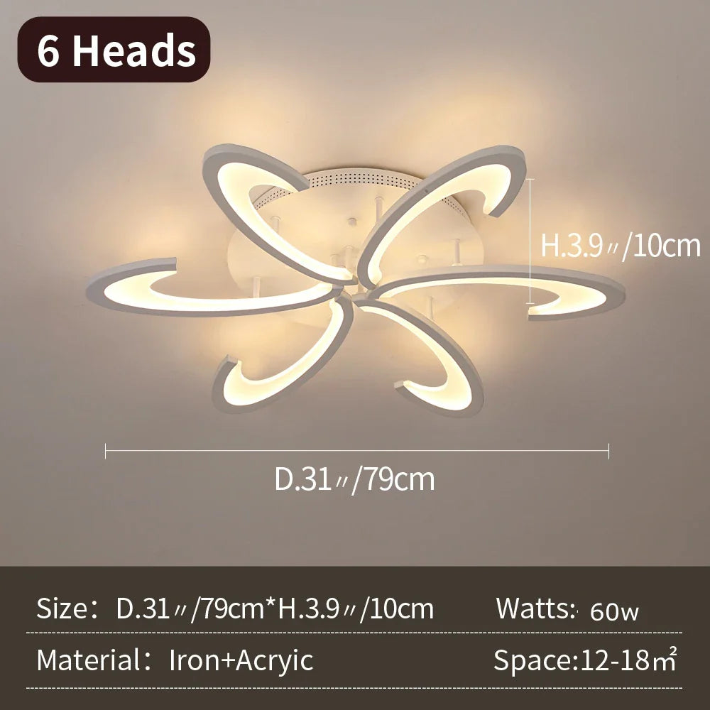 Afralia™ Modern Acrylic LED Chandelier Ceiling Light for Living Room Bedroom Decor