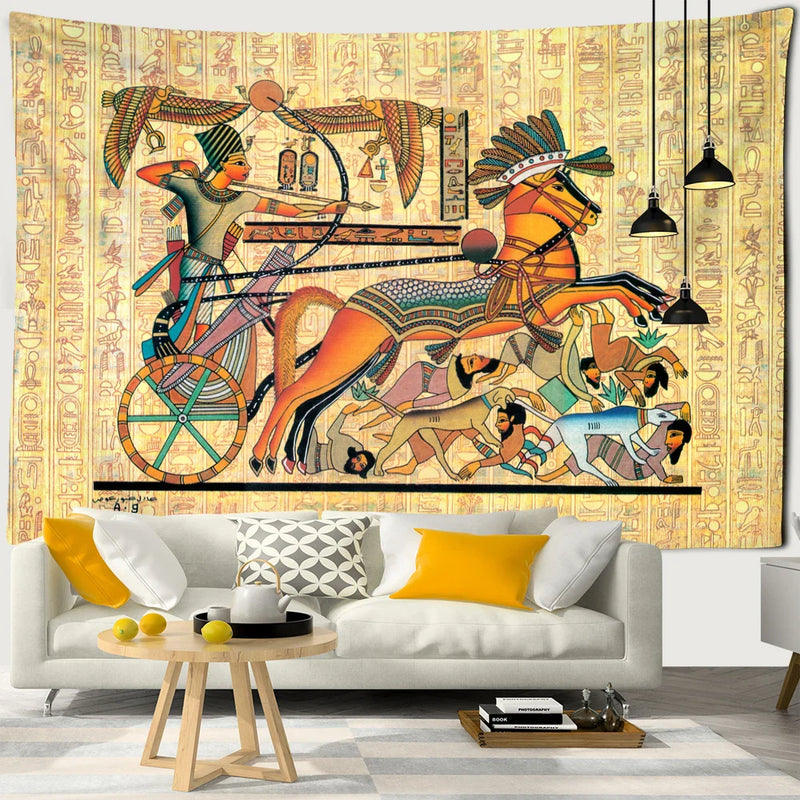 Ancient Egypt Pyramid Tapestry Wall Hanging by Afralia™ - Boho Home Decor Wizardry