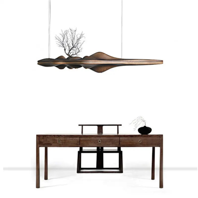 Nordic Wood Resin Pendant Lamp by Afralia™ - Modern Indoor Lighting Decor