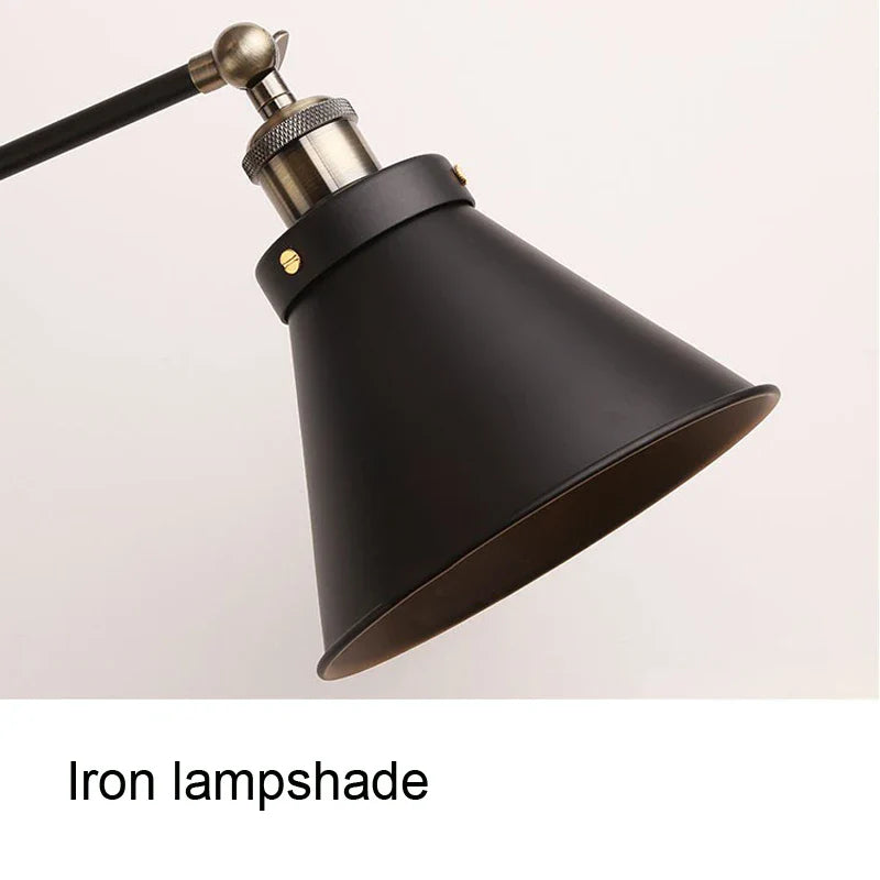 Afralia™ Loft Iron Folding Lamp: Minimalist Industrial Wall Light for Bedroom, Study, Office