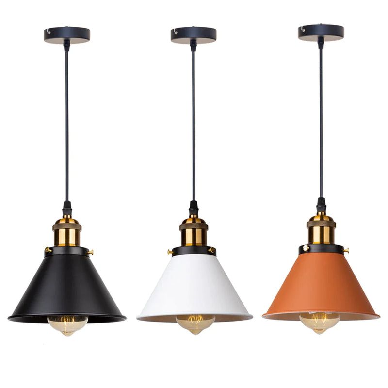 Afralia™ Retro Loft Pendant Light for Kitchen Dining Bedroom E27