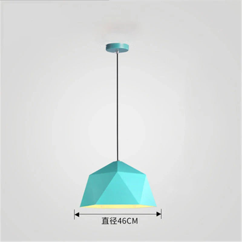 Afralia™ Iron Diamond Pendant Lights Modern Geometry Pendent Lighting for Living Room & Cafe