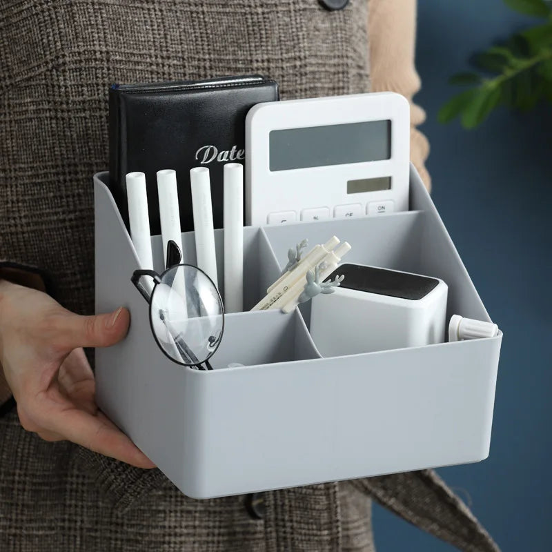 Afralia™ Plastic Organizer Box for Makeup, Brushes, Remotes, Jewelry and More