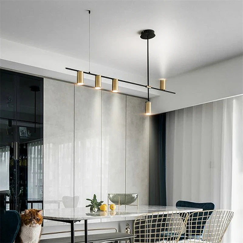 Afralia™ Modern LED Chandelier for Kitchen Island Dining Pendant Lamp