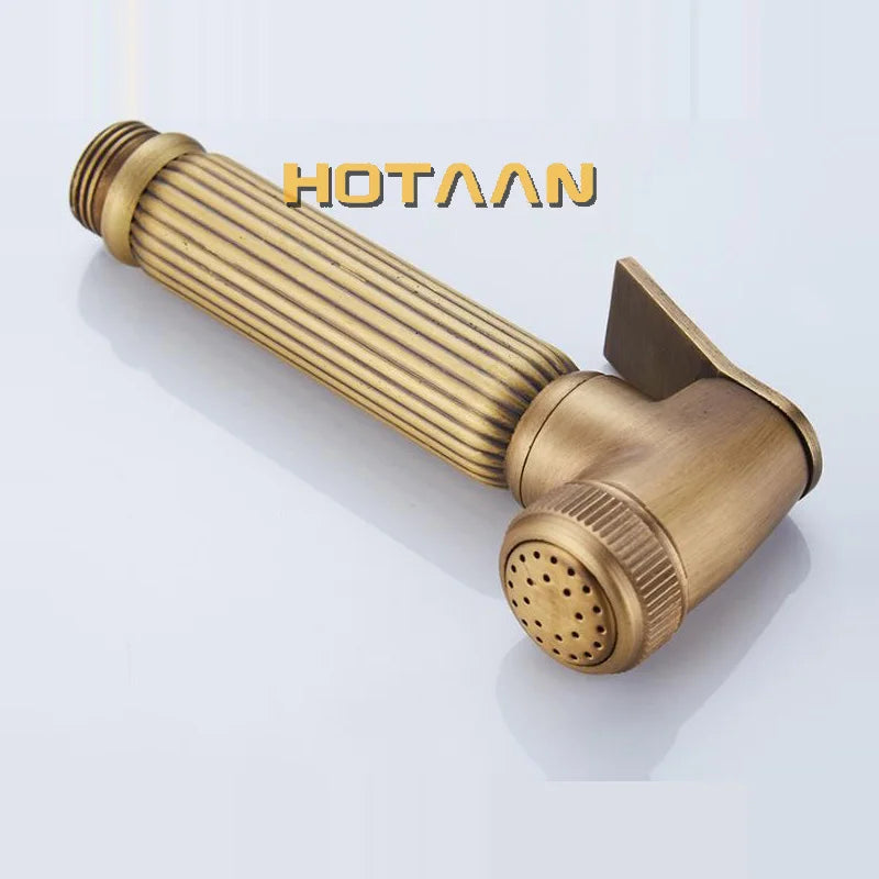 Afralia™ Antique Brass Bidet Faucet Hygienic Muslim Shower Sprayer