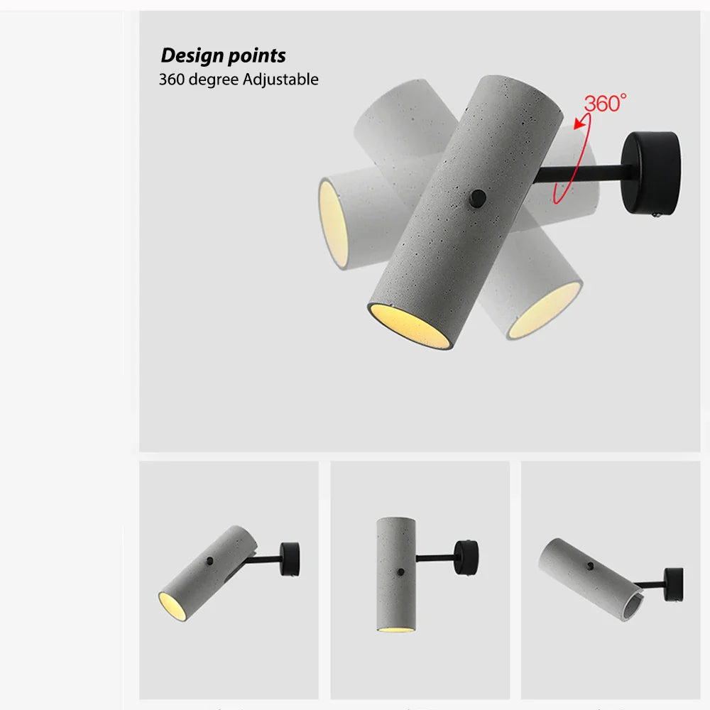 Afralia™ Industrial Cement Wall Lamp for Home and Commercial Spaces