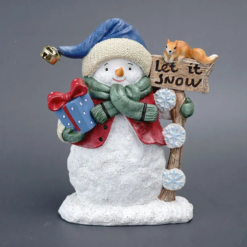 Afralia™ Snowman Figurines: Charming Door Greeter Christmas Decor for Home & Garden