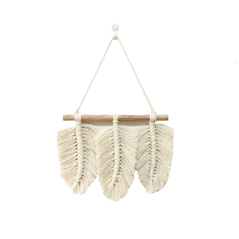 Macrame Feather Wall Hanging by Afralia™ for Home Decoration in Nursery, Kids Room, Living Room