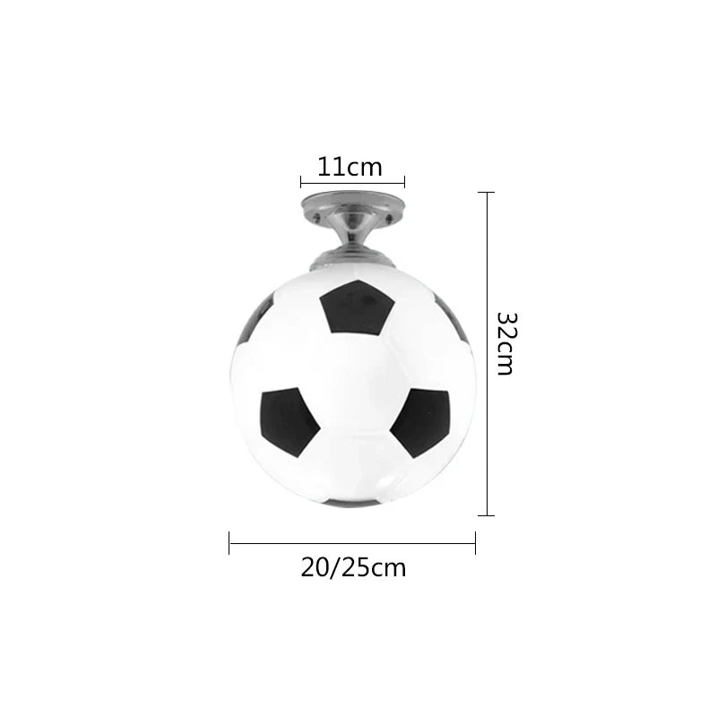 Afralia™ Soccer Ball LED Ceiling Light: Kids Room, Bedroom, Indoor Bar Football Lighting