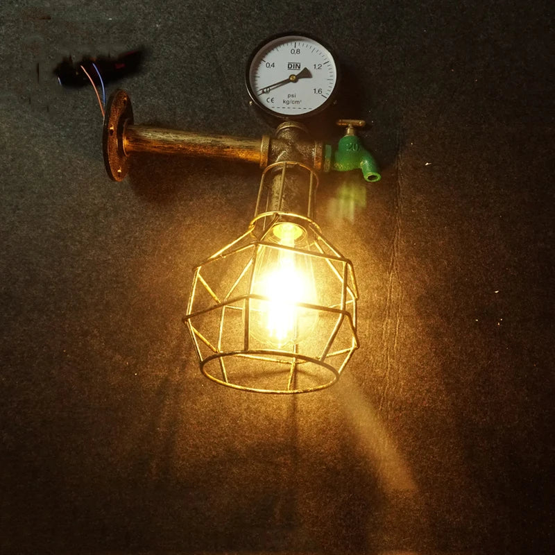 Afralia™ Industrial Retro Wall Light: Steam Punk Lighting Fixtures for Home Decor