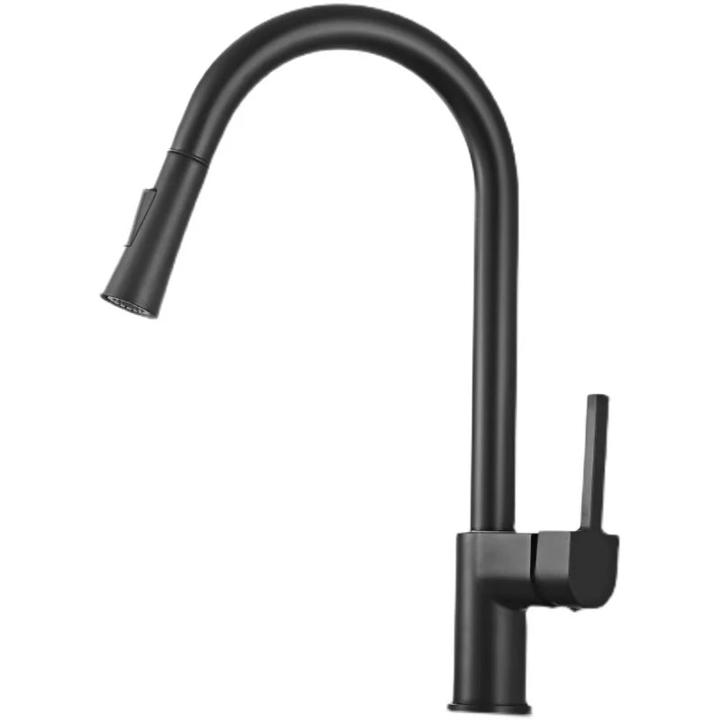 Afralia™ Pull Out Kitchen Faucet, Single Hole Brass Sink Mixer Tap