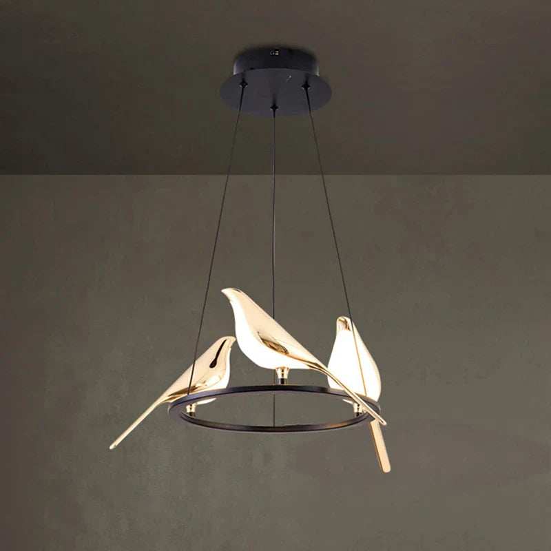 Afralia™ Magpie LED Pendant Chandelier: Nordic Modern Lighting for Home Decor, Living Room, Kitchen.