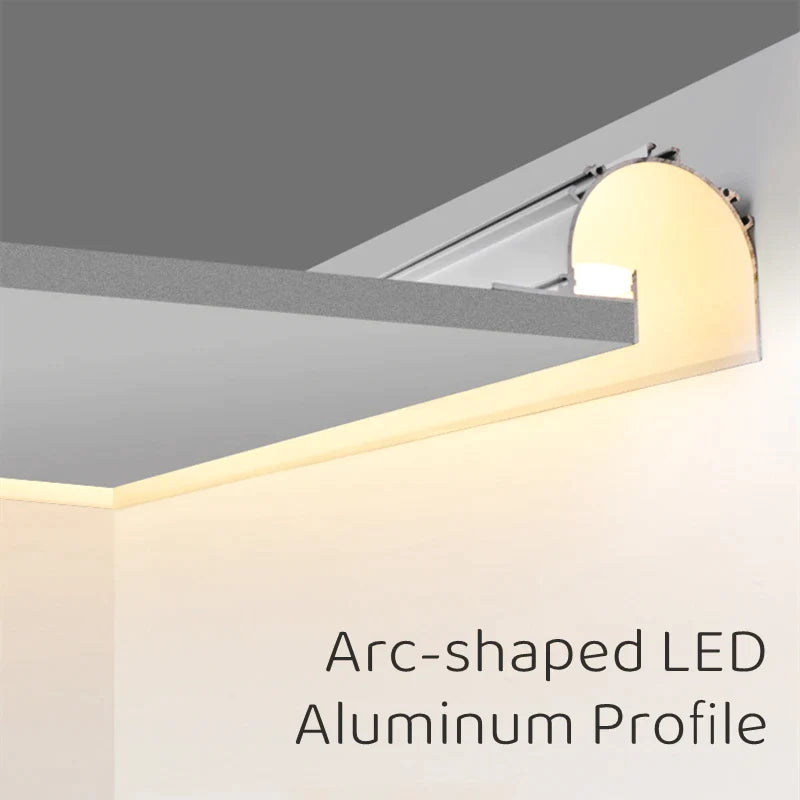 Afralia™ 1m Trimless LED Aluminum Profile for Hidden Backlighting Linear Strip Light