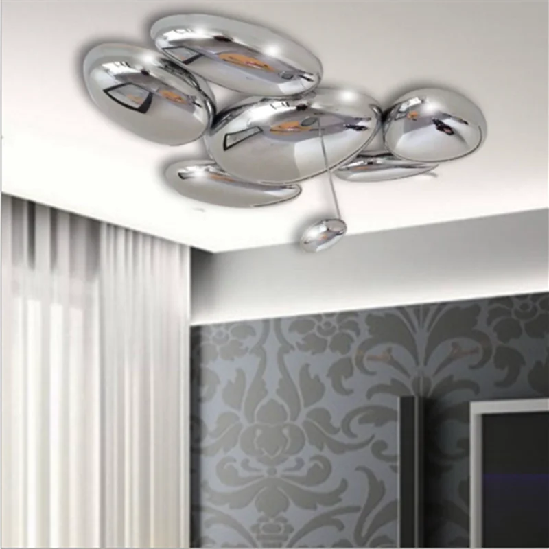 Afralia™ Water Drop Chrome LED Chandelier for Bedroom and Dining Room