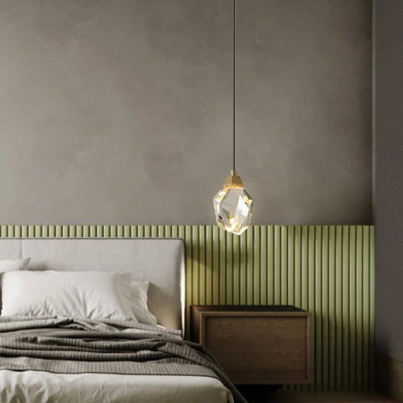 Afralia™ Crystal Copper LED Wall Lamp for Bedroom and Stairs