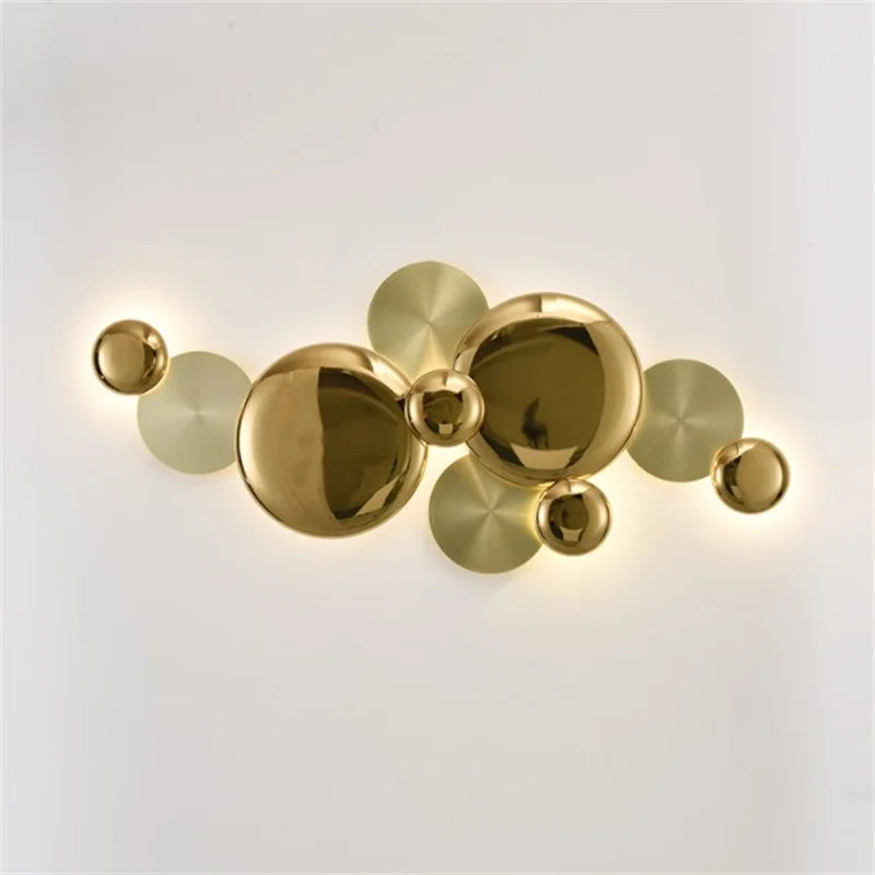 Afralia™ Nordic Modern Gold Wall Sconce Creative Design for Living Room Bedroom