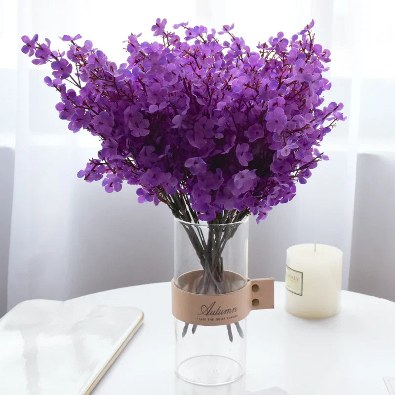 Afralia™ Silk Peach Blossom Gypsophila Bouquet Bonsai Wedding Decoration