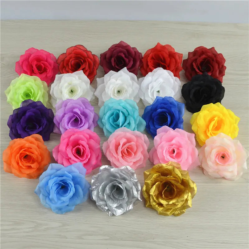 Afralia™ Rose Silk Flower Wall Decor 10pcs Bouquet Wedding Party Home Decoration