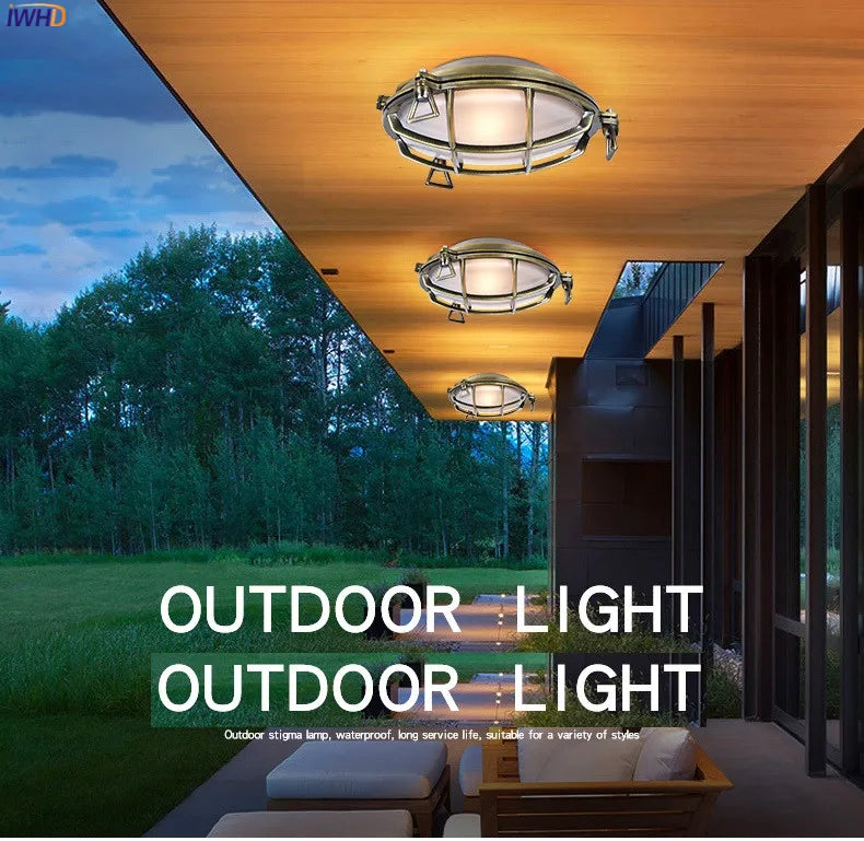 Afralia™ Outdoor Aluminum LED Wall Light for Porch, Balcony, Garden - Waterproof IP44 Wall Lamp