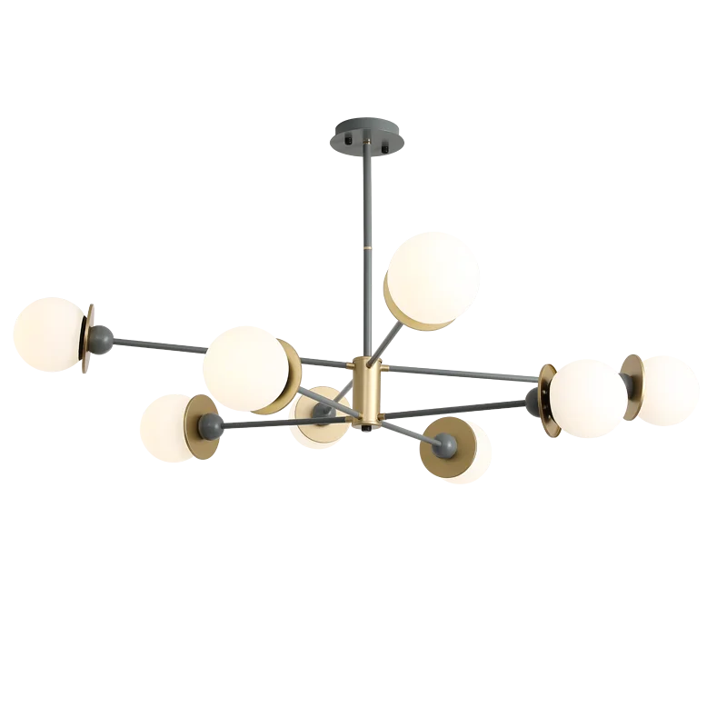 Afralia™ Modern Glass Ball LED Chandelier for Living Room, Dining Room, Study & Ceiling Lighting