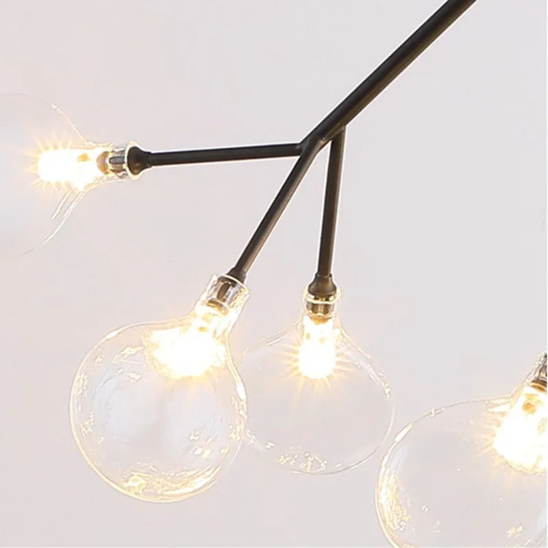 Afralia™ Linear Firefly Chandelier: Elegant Tree Branch Lighting for Home Decor