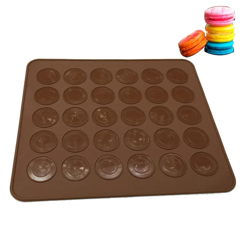 Silicone Macaron Baking Mat 30-Cavity Mold by Afralia™: DIY Pastry Oven Sheet