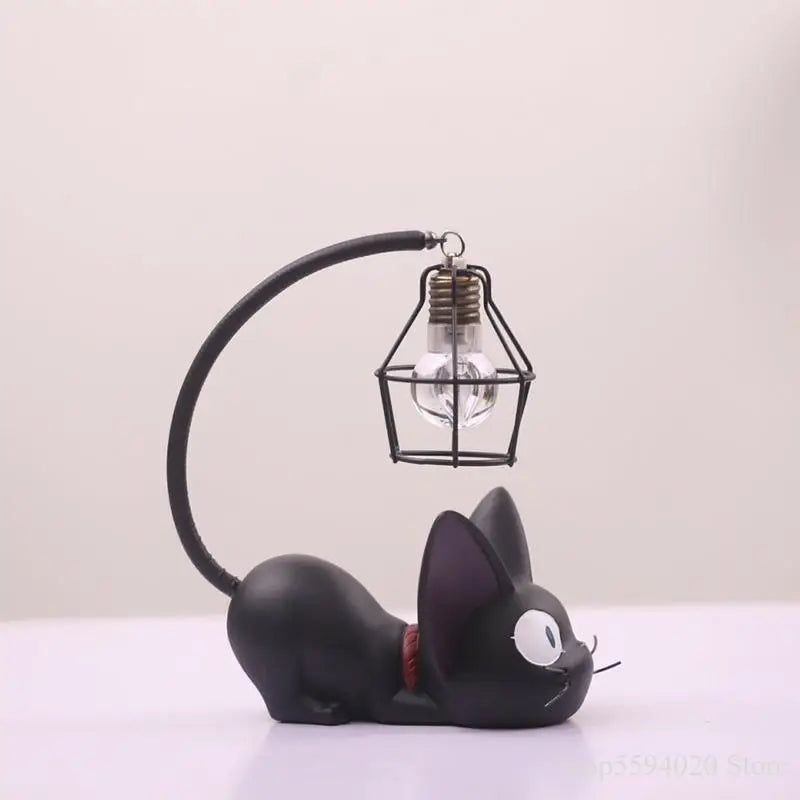 Afralia™ Mini Cat LED Night Lamp | Resin Animal Table Lamp for Kids' Room Decor