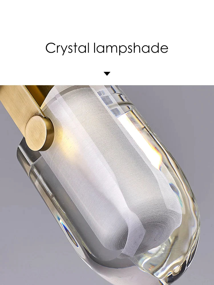 Afralia™ Crystal Small Pendant Lights - Modern Minimalist Luxury for Bedside, Aisle, or Restaurant