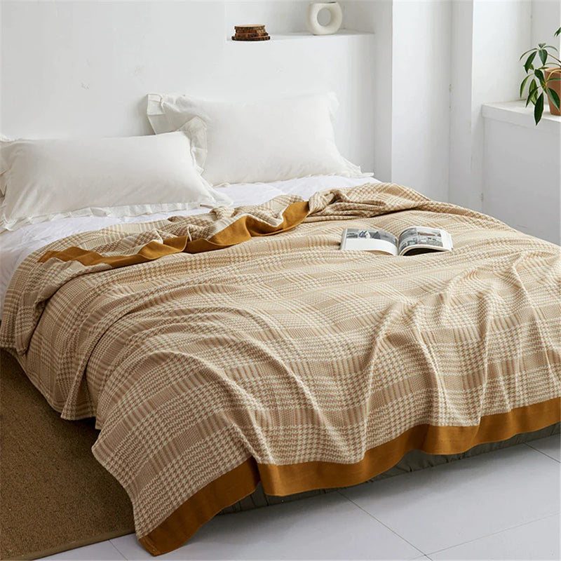 Afralia™ Summer Double Towel Blanket: High Quality 200x230 Japanese Cotton Bamboo Fiber