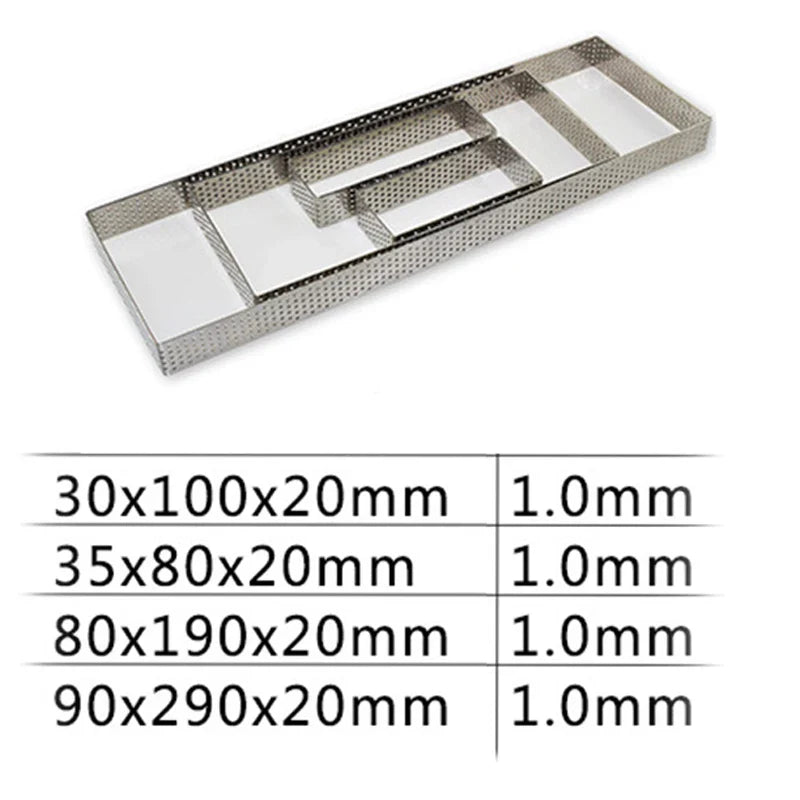 Afralia™ Stainless Steel Cake Making Molds Square Rectangle for Baking & DIY Decor